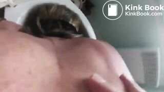 French Slut Eat shit from toilet