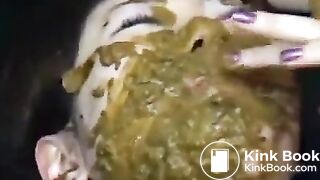 Asian woman shits on her friend's face