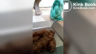 She wipes with her panties