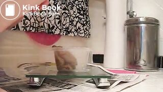 Hot girl shitting in container - video 7