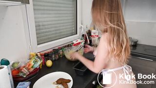 Amazing Frenchie Slut Making Cake with Shit - Part 4