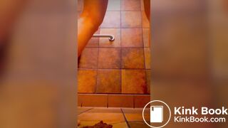 sexy bitch takes a huge shit