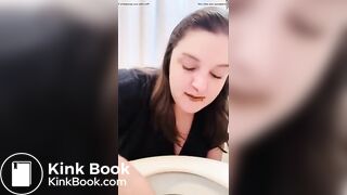 Having fun with a toilet poo..