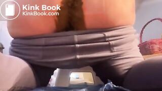 Nasty BBW soils herself, then cums