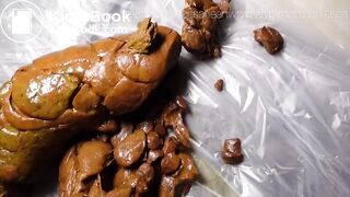 Ebony poop and dirty anal