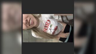 Sexy babe pooping on toilet - video 2