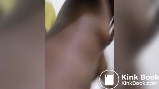 Black ebony blows nose then drops nasty sticky dookie