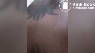 Black ebony blows nose then drops nasty sticky dookie