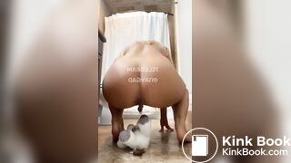 Girl shit on stuffed animal