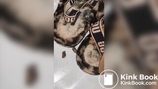 Indian girl poo on her slippers