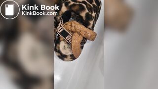 Indian girl poo on her slippers