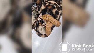 Indian girl poo on her slippers