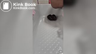 Indian girl poo on her slippers