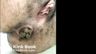 Very Hairy Lady Poop and Fart