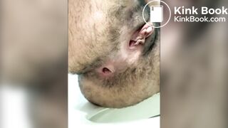 Very Hairy Lady Poop and Fart