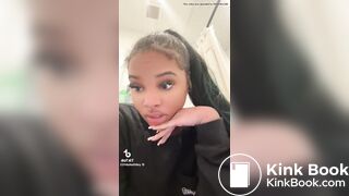Black girl plops on tik tock