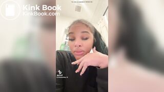 Black girl plops on tik tock