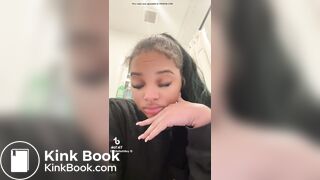 Black girl plops on tik tock