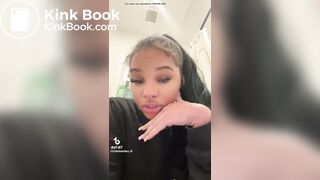 Black girl plops on tik tock