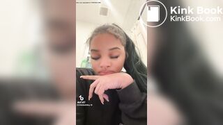 Black girl plops on tik tock