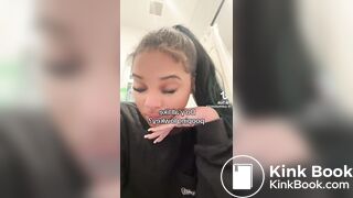 Black girl plops on tik tock