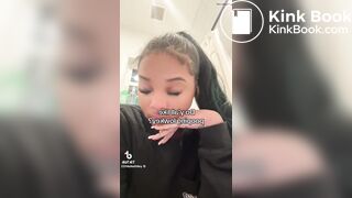 Black girl plops on tik tock