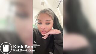 Black girl plops on tik tock