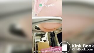 Beautiful blonde pooping - video 3