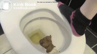 A big pile of shit in the toilet