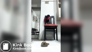 Hot girl pushing and shitting hard - video 4