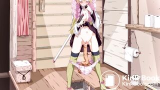 Mitsuri poops her panties over the toilet (Castlage)