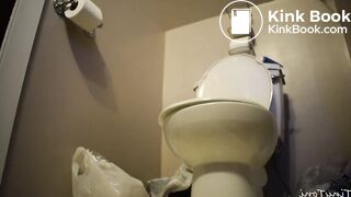Hot girl shitting on paper plate