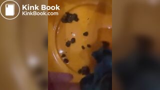 Hot girl shitting on her panties and tasting it
