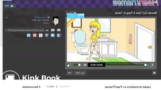Blonde Girl Pooping In Toilet