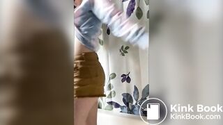 Kinky young slut messy diaper