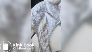 Wife's poop stained panty after work