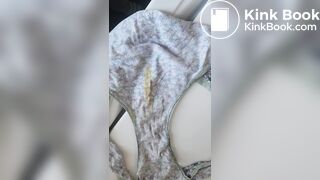 Wife's poop stained panty after work