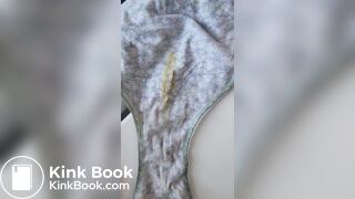 Wife's poop stained panty after work