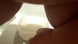 my fat pigwife shits in a container