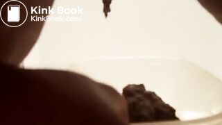 my fat pigwife shits in a container