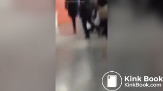 Nasty woman poops in photo booth