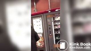 Nasty woman poops in photo booth