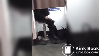 Nasty woman poops in photo booth