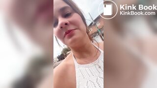 Full video of Brazilian woman with diarrhea on the str