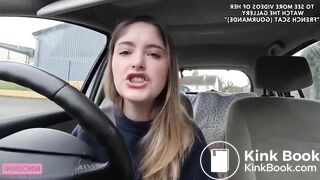 French Slut Eating Shit in Car