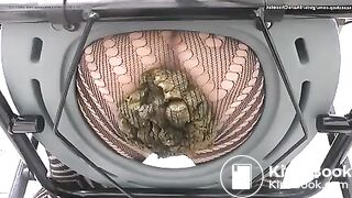 Big poop in fishnets - video 2