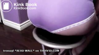Purple panty Loaded on Stool
