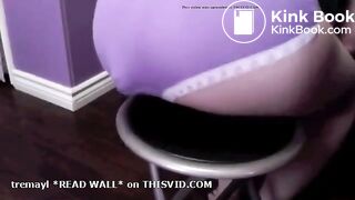 Purple panty Loaded on Stool