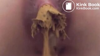 Close up of a woman pooping - video 16