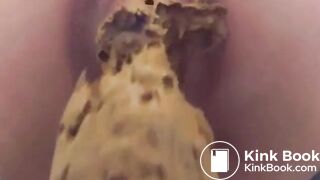 Close up of a woman pooping - video 16